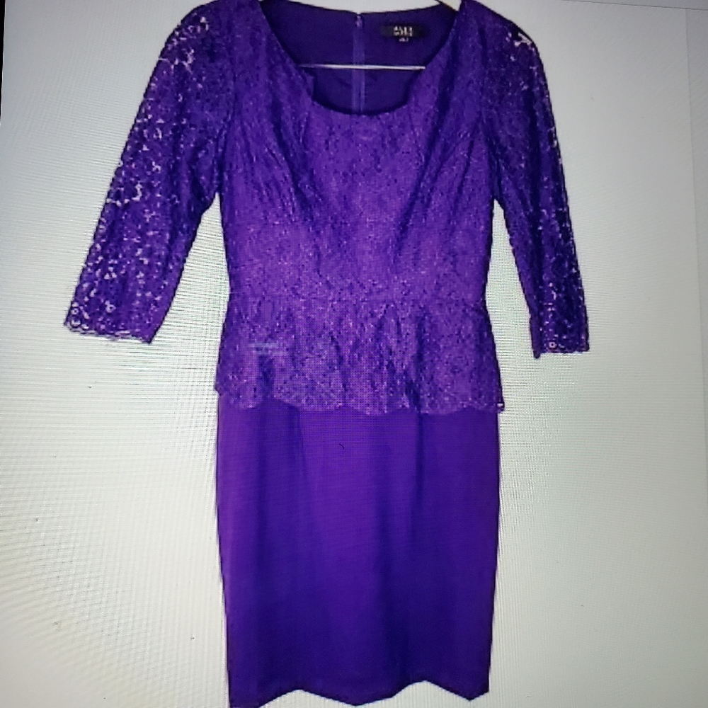 Alex Marie Womens Fitted Lace Dress